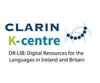 Logo for CLARIN Knowledge centre Digital Resources for the Languages in Ireland and Britain